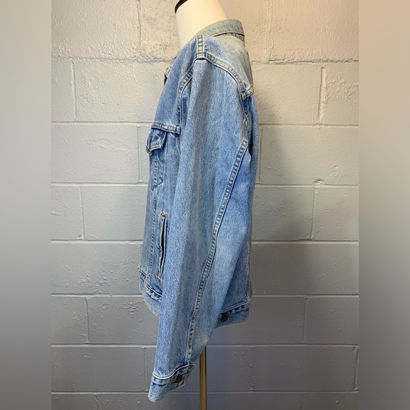 Vintage 90's Levi's Men's Trucker Denim Jean Jacket Light Blue Size Medium - Picture 4 of 7